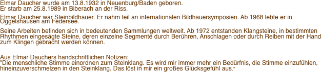 Elmar Daucher wurde am 13.8.1932